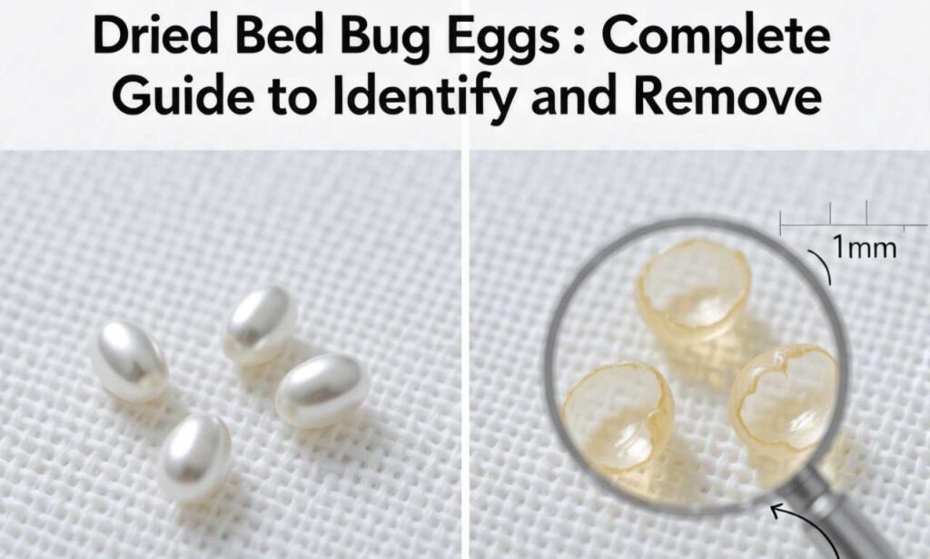 dried bed bug eggs