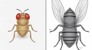 Fruit Fly vs House Fly